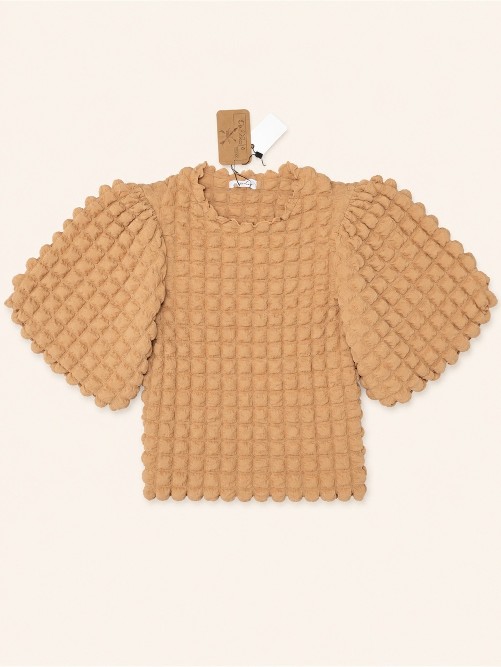 On Cloud Nine Textured Puff Sleeve Top | Small | NWT